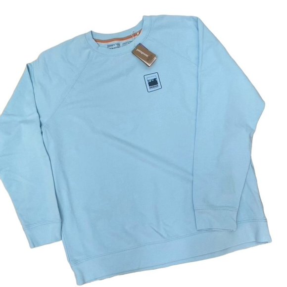 Men's Alpine Icon Regenerative Organic Pilot Cotton Crew Sweatshirt XXL Fin Blue - Picture 1 of 10